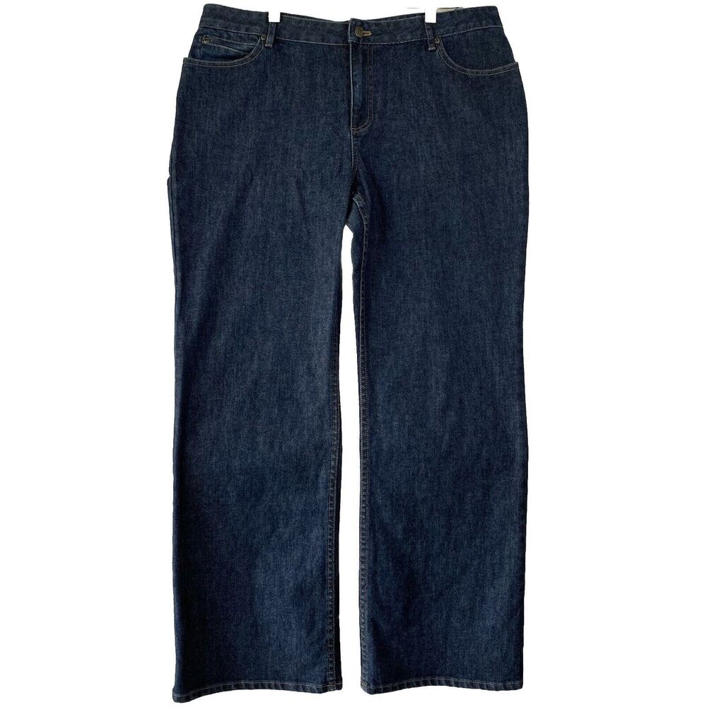 J Jill Jeans Women 16 Stretch Blue Wide Leg Casual Modern Western Streetwear